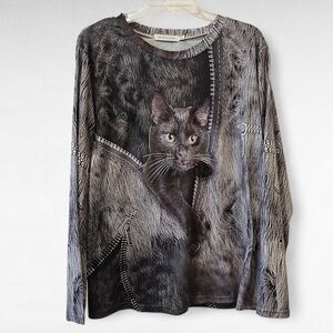Misslook Cat T-Shirt Long Sleeve Size 2XL